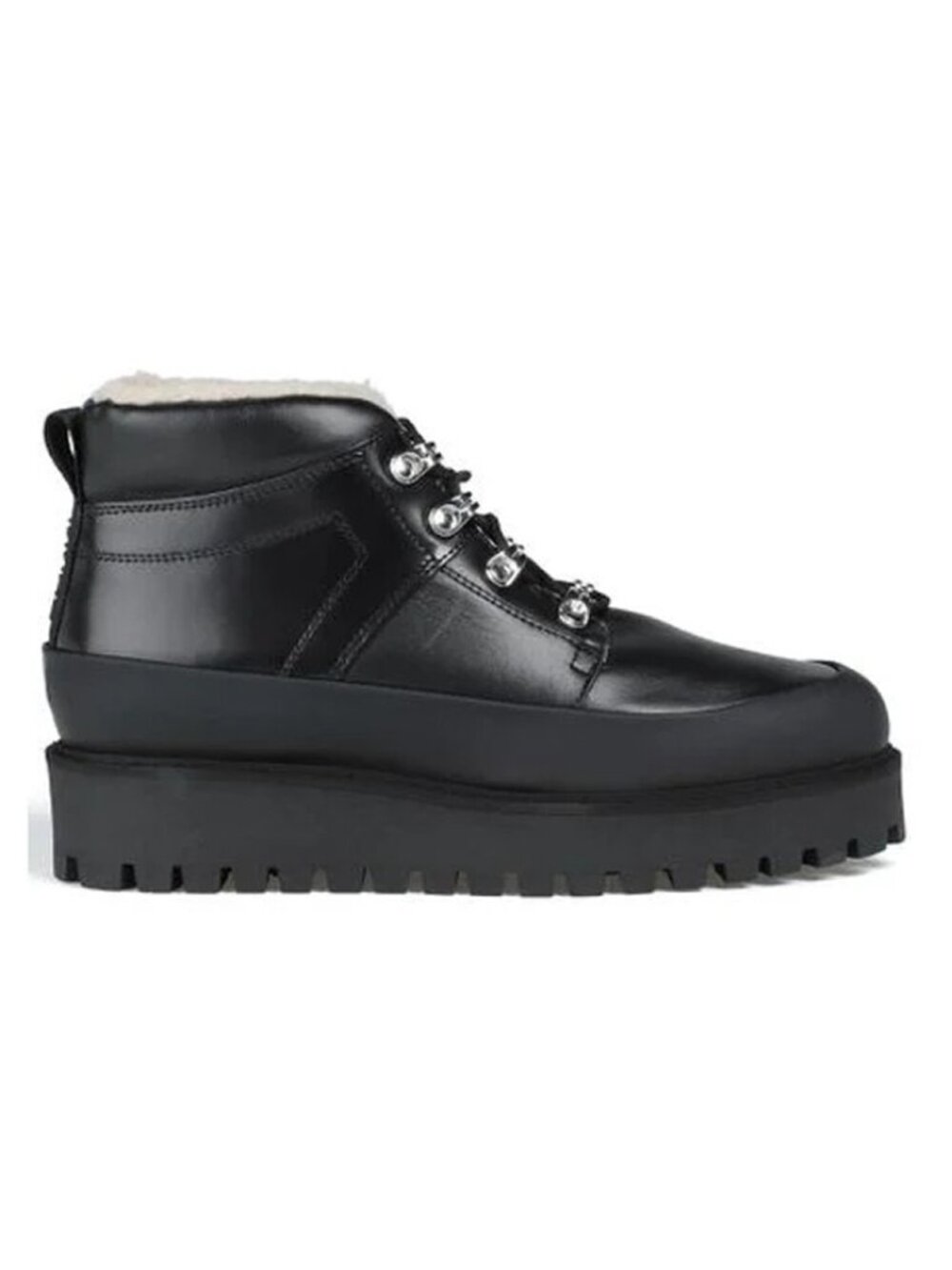 New! GANNI Leather Platform Hiking Ankle Boots Size 40 EU 10 US DD33